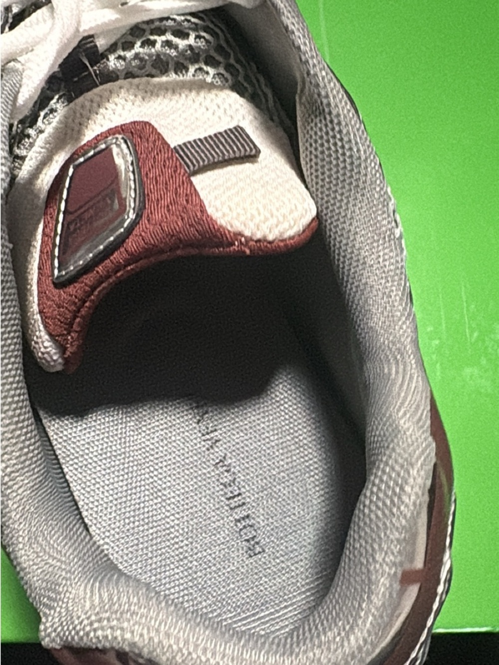 Silver and Burgundy bottega orbits with White Laces - Picture 3 of 3